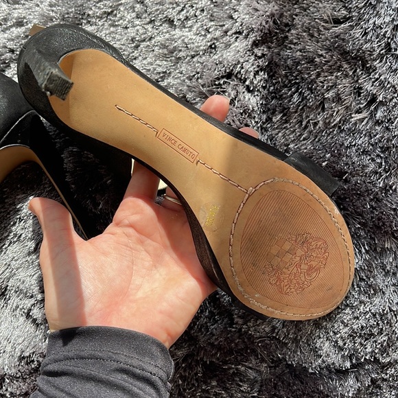 Vince Camuto Stiletto Black Shimmer Glitter Heel - perfect for valentines 💘 - Picture 5 of 7